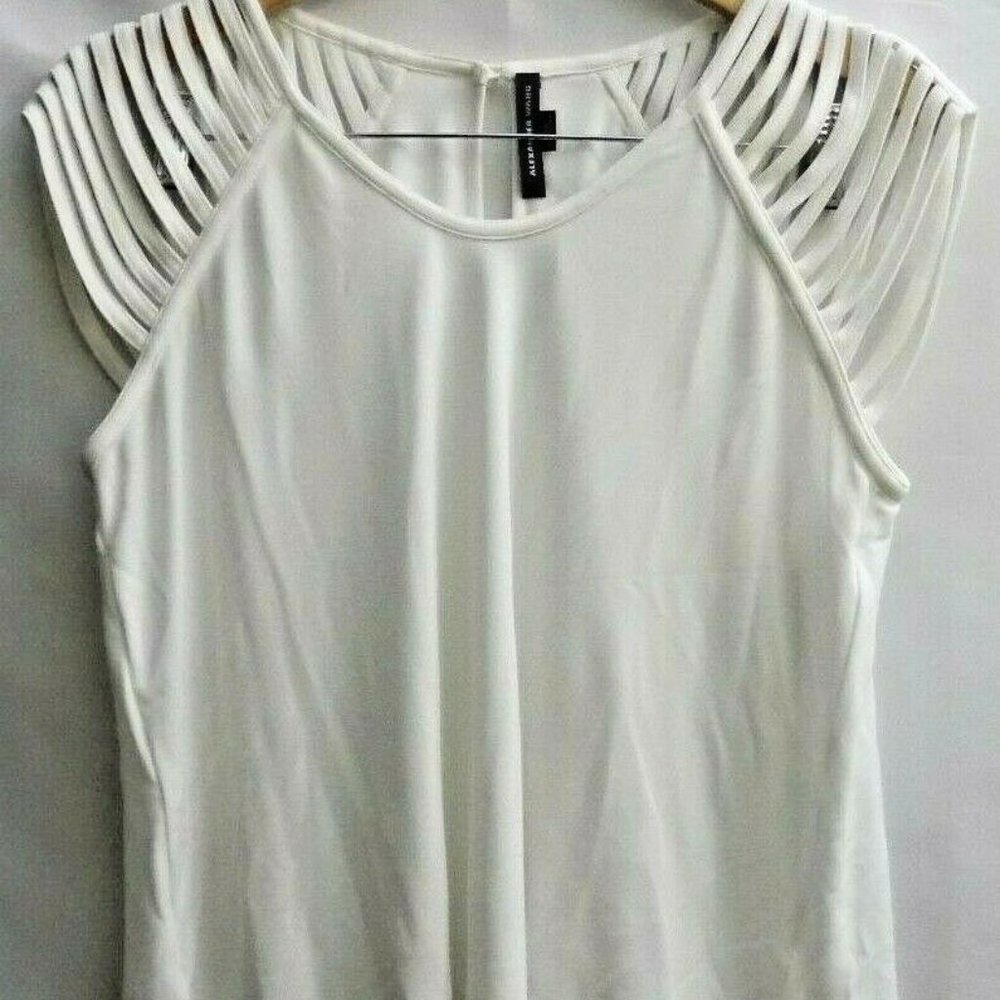 ALEXANDER WANG White Cream Strappy Blouse Top